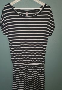 XHILARATION black & white striped dress